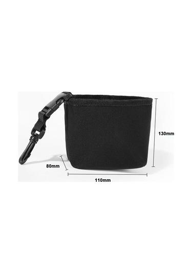 Qingmipy Siyah Golf Topu Ve Çubuğu Temizleme Çantası - Taşınabilir Su Depolama Özelliği İle Pratik Nylon Temizleyici Siyah