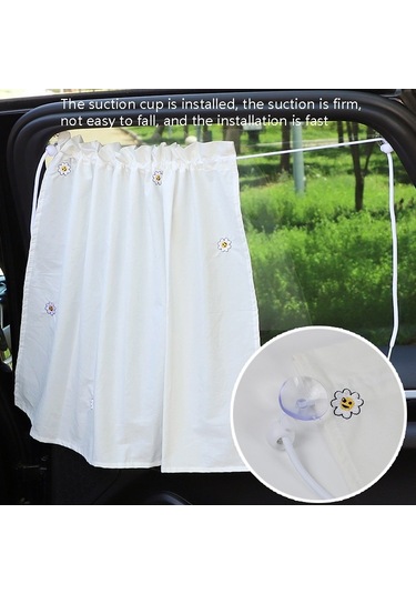 Sones Araba Nakış Perde Güneşlik Karikatür Pamuk Vantuz Perde Araba Güneş Koruyucu Yalıtım Kaplama Perdesi Kız