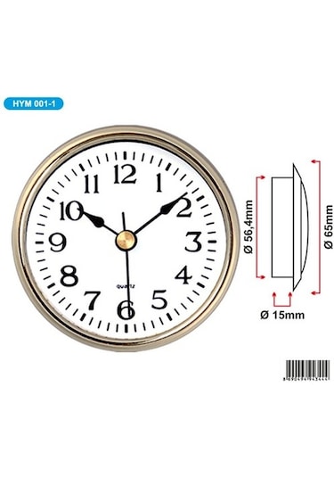 Sarı Geçme Saat Pilastik Kasa Ilk Elden Ithalatcıdan 6.5 CM