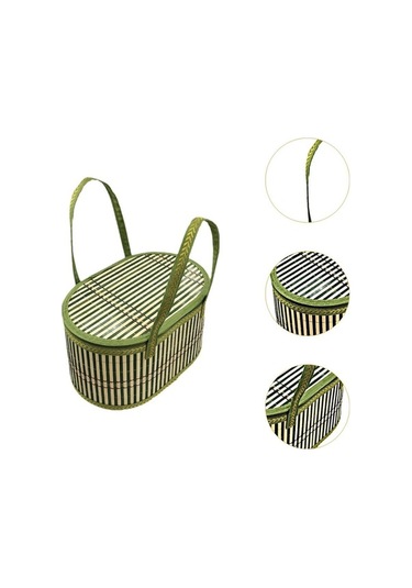 Pazly Suntek Sepet Kek Ekmek Dokuma Bambu Aperatifler Zu Çok Renkli