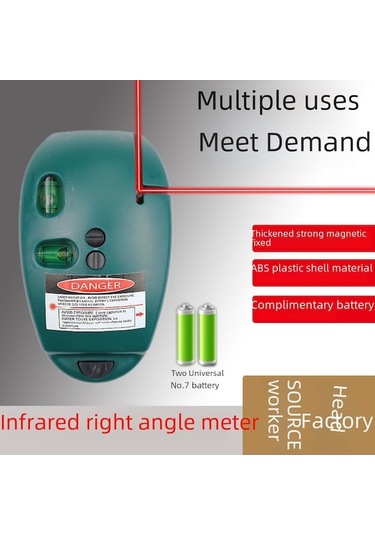 Vkemall Dış Mekan Işık Laser Seviye Cihazı - Yoğun Işıkla Dekorasyon Çizgi Aracı Yeşil
