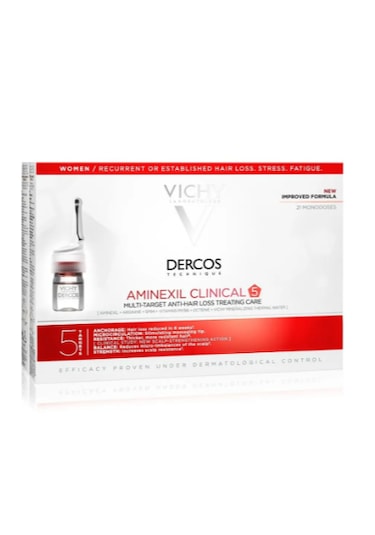 Vichy Dercos Aminexil Clinical 5 Kadın Saç Bakım Serumu 21 x 6 ML