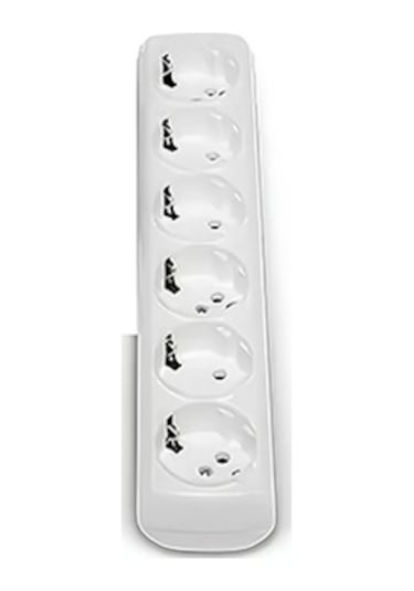 6lı Beyaz Grup Priz Klemensli