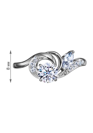 Veronika 925 Ayar Gümüş Sütaşlı Nişan Yüzüğü 331758341 Gri