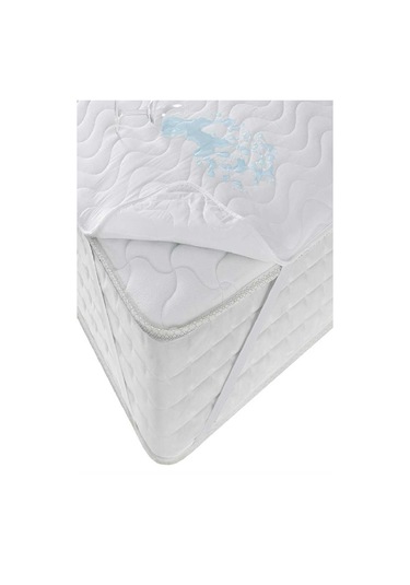 Altın Karma Kapitoneli Sıvı Geçirmez Alez 160x200 Cm Çift Kişilik Köşe Lastikli Beyaz