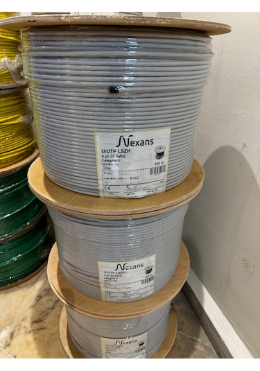 Nexans Cat 6 Halogen Freen Utp 23awg Kablo 500 Metre Gri