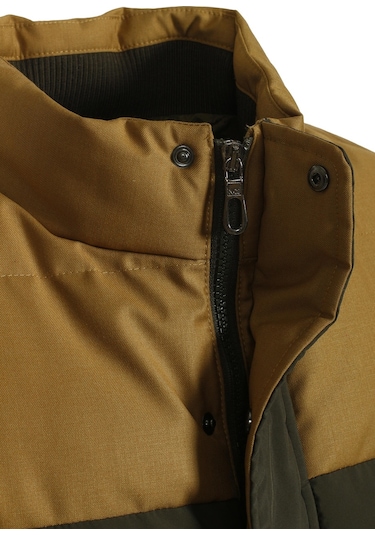 Erkek Slim Fit Haki Rüzgar Ve Su Itici Termo Iç Astarlı Nefes Alabilen Yelek Ncs Jeans 4514-Haki