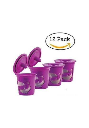 Youtek Yeniden Doldurulabilir K Cup Filtresi - 12 Adet Kahve Poşeti Mor