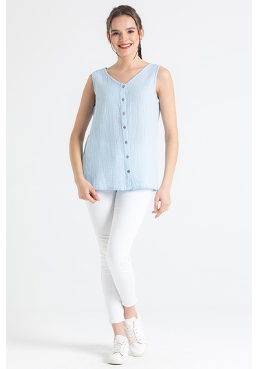 Kolsuz Müslin Melis Bluz Buz Mavi Bmv-buz Mavi