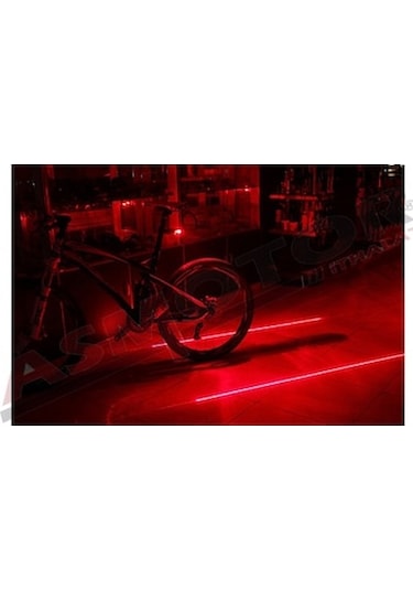 Bisiklet Arka Stop Far Işık Lazerli Açık Füme - Füme - Kahverengi