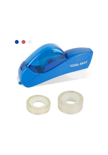 Otomatik Bant Dağıtıcı Kesici Çekme Rulo Bant Ile Taşınabilir Kırtasiye El Bant Mavi