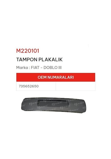 Arka Plakalık Bagaj Kaplaması Doblo Iıı Tek Kapı