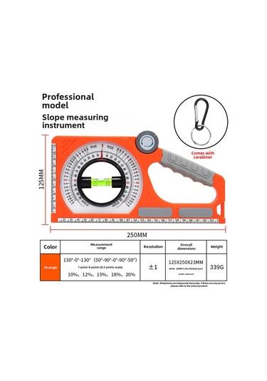 Hangfox Cassilo Profesyonel Turuncu Manyetik Eğim Ölçer - Mühendislik Ve İnşaat İçin Doğru Açı Ölçüm Aleti