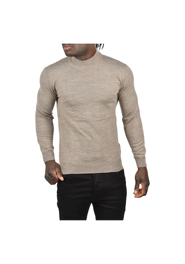 Deepsea Erkek Vizon Zigzag Desenli Yarım Balıkçı Yaka Dar Kesim Boğazlı Triko Kazak 2505496 Vizon Deepsea Erkek Vizon Zigzag Desenli Yarım Balıkçı Yaka Dar Kesim Boğazlı Triko Kazak 2505496 Vizon