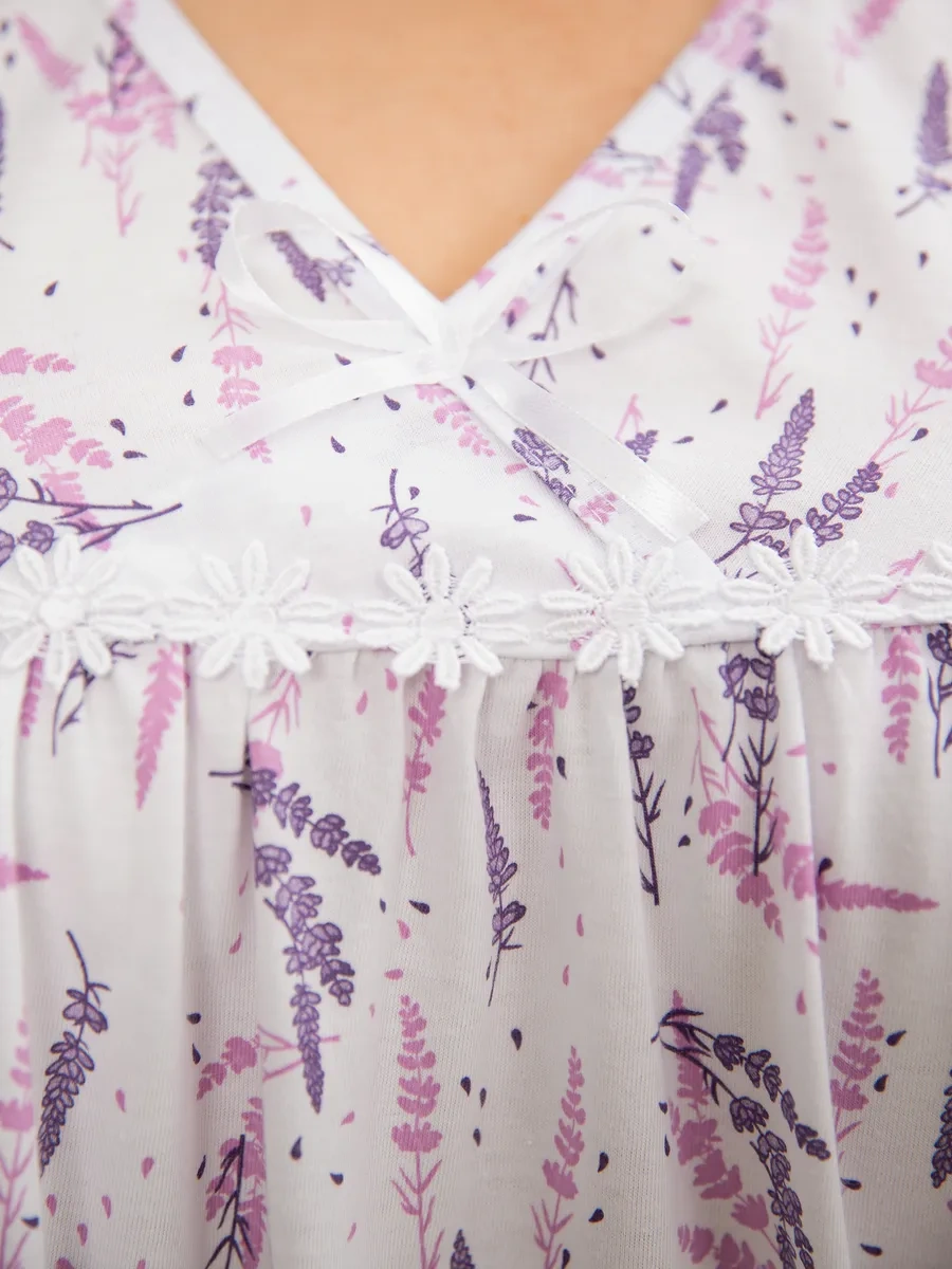 Ivanovotekstil' Pamuklu Büyük Beden Gecelik 449075306 Leylak