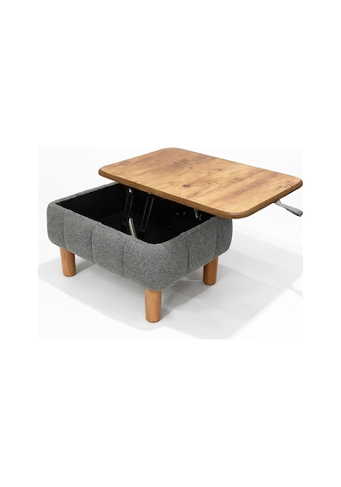 Ester Sandıklı Mekanizmalı Orta Sehpa/bench, Gri