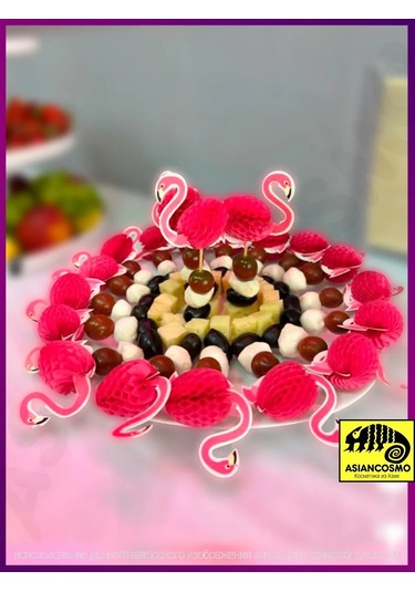 Asiancosmo Canape İçin 15 Cm 20 Adet Pembe Flamingo Bambu Şişleri 268455099