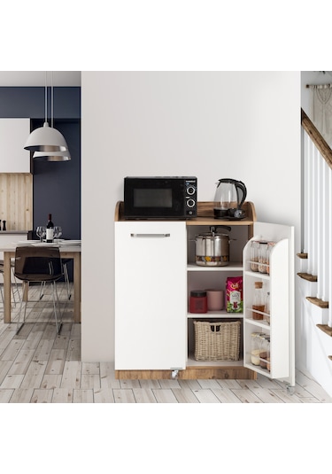 Çok Amaçlı 90 Derece Açılabilir Kısa Kiler Mutfak Dolap