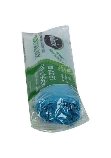 Polmix Battal Boy Çöp Torbası 70 x 90 CM 140 G 70 L Mavi Rulo 10 Adet