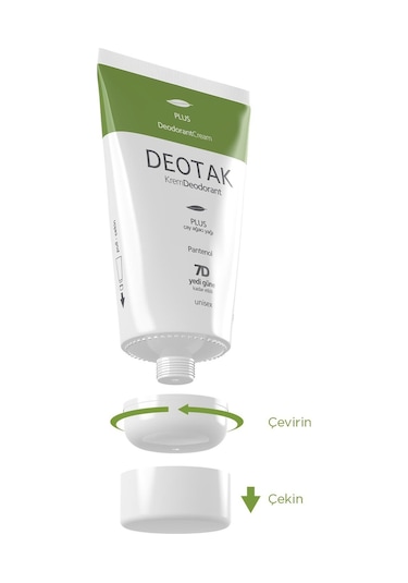 Deotak Plus Ekstra Koruma 7 Güne Kadar Etkili Krem Deodorant 35 ML