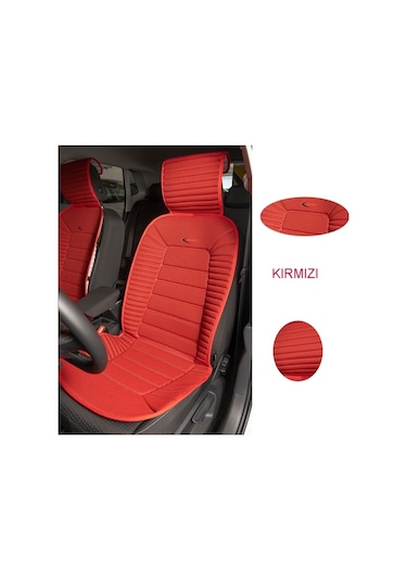 Fiat Doblo Panorama Uyumlu Koltuk Minderi Ön 2'li Set Bumerang Kırmızı