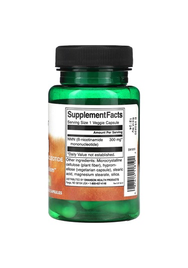 Swanson Nmn Nicotinamide 300 Mg 30 Veggie Capsul Aromasız