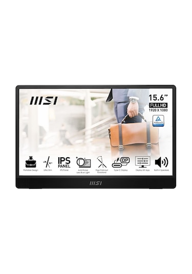 MSI Pro MP161 E2U 15.6" 60 Hz 4 Ms Full HD Adaptive Sync IPS Monitör