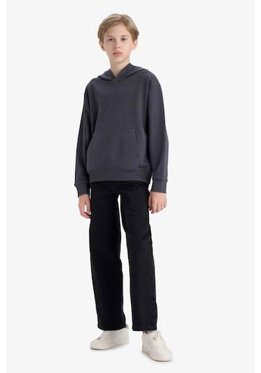 Defacto Erkek Çocuk Basic Düz Kapüşonlu Sweatshirt E9558a825auar126 Antrasit Defacto Erkek Çocuk Basic Düz Kapüşonlu Sweatshirt E9558a825auar126 Antrasit