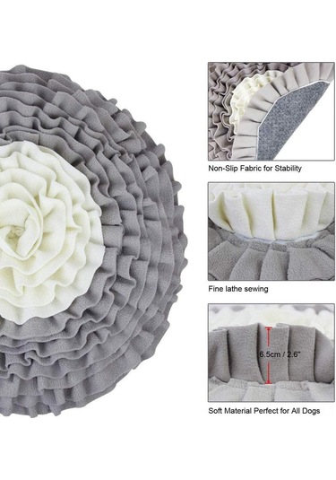 Yaozixa Köpek Burun Eğitimi Matı - El Örgü Çiçek Desenli, Yavaş Yeme Ve Stres Azaltıcı, 53x53cm, Makine Yıkama Uygun, Tüm Cinslere Uygun