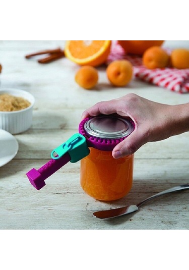 Yaratıcı Silikon Fermuarlı Çok Fonksiyonlu Kaydırmalı Konserve Ve Şişe Açacağı, Boyut: Açacak 5 Diğer Diğer