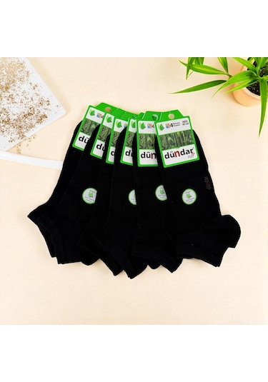 Erkek Bambu Dikişsiz Kokulu Patik Çorap Siyah 6'lı Ve 12'li Siyah