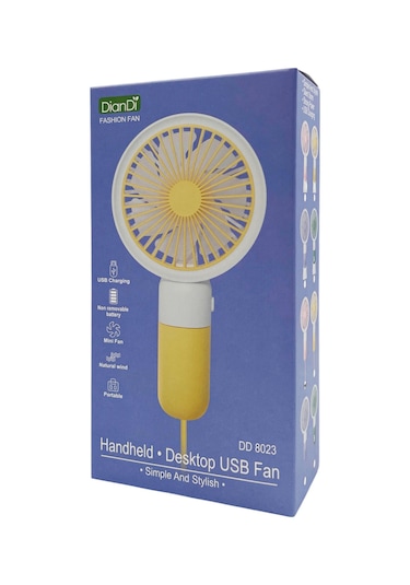 Glr Tech Dd8023 Ev-ofis-okul Mini Boy Fan - Sarı
