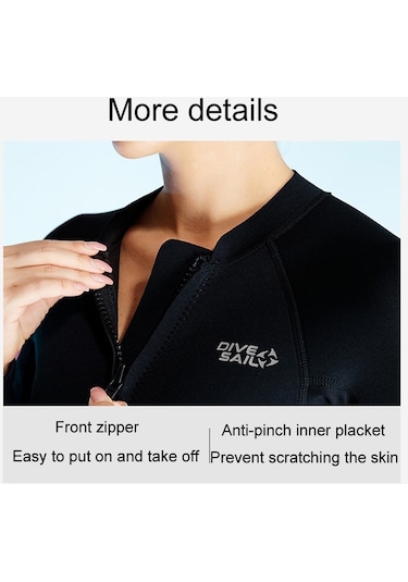 Dıve & Saıl 1.5mm Warm Tek Parça Wetsuit Soğuğa Dayanıklı Yüzme Ve Şnorkel Üst Kadın 001