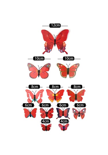 Xiyyadms 3d Kelebek Duvar Çıkartması - Dekoratif Ev Süsü, Çocuk Odası Ve Yatak Odası İçin Dayanıklı Dıy Aksesuar Diğer