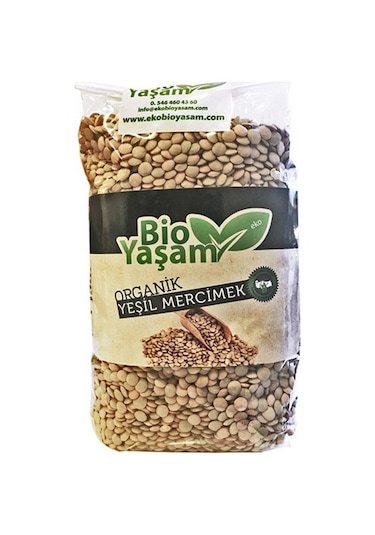 Bio Yaşam Organik Yeşil Mercimek 1 KG