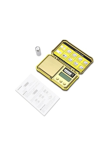 Fastbuy Dream011 Kompakt Mini Altın Ölçü Yüksek Hassasiyet 200g 001g Takı Elmas Tartımı Seti 50g Ağırlıklar Dahil Altın Altın