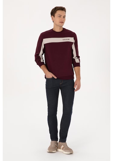 U.s. Polo Assn. Erkek Plum Sweatshirt 50316354-vr177 New Plum