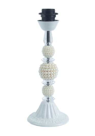 Pudra Kadife Kaplı Çiçek Dekorlu Vintage Abajur ab0057 Diğer