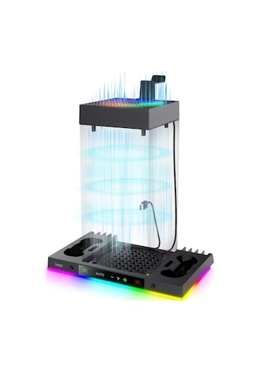 Xbox Series X Uyumlu Şarjlı Fanlı Rgb Li Dikey Stand İpega Pg-xbx024s