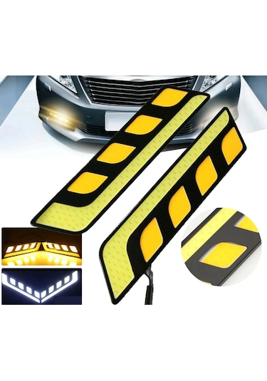 3 Modlu DRL 16CM Esnek Su Geçirmez Gündüz Ledi Çift Renkli Far