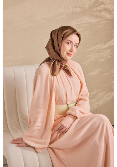 Silk Home Twill İpek Eşarp Zincir Yeşil Kahve Çok Renkli