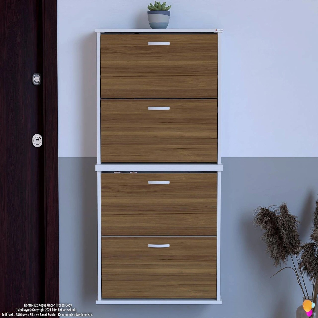 Asaf 2 Li Ceviz Renk Asma Ayakkabılık Antre 4 Düşer Kapak 8 Göz Raf Bölme Ayakkabılık 72x148x25,5 Cm Ceviz Asaf 2 Li Ceviz Renk Asma Ayakkabılık Antre 4 Düşer Kapak 8 Göz Raf Bölme Ayakkabılık 72x148x25,5 Cm Ceviz