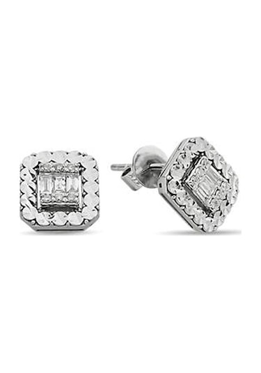 Pirnus Diamond Baget Küpe 14 Ayar Altın Gramı : 3.42