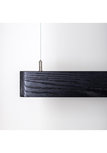 Soft Siyah Modern Ahşap Aydınlatma - Minimal Led Sarkıt Avize Siyah