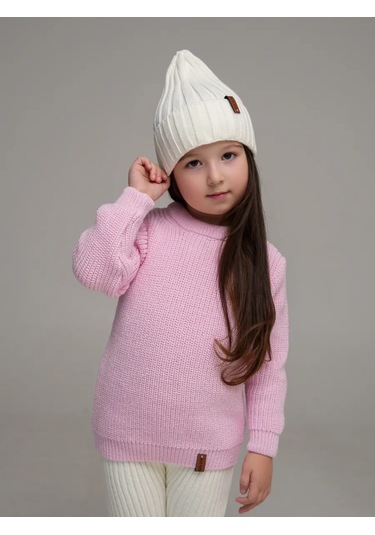 Djaza Kids Çocuklar İçin Örme Oversize Kazak 241271963 Pembe