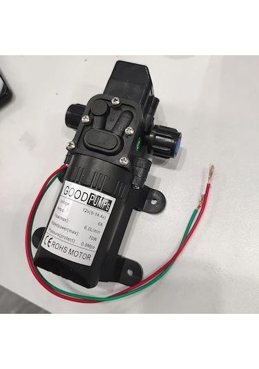 Honeybeeshop 1 Bilgisayar 6l Dak Kendinden Emişli Su Pompası 70w Dc12v Yüksek Basınç 130psı Dayanıklı Plastik Otomotiv Endüstriyel Kullanım