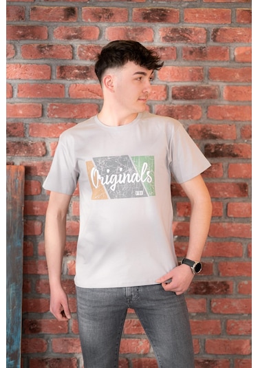 Fbı Jeans Desenli Slimfit Pamuklu Erkek T-shirt 001