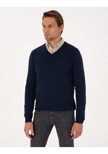 Pierre Cardin Erkek Açık Lacivert Kazak /triko 50314190-vr059 Açık Lacivert