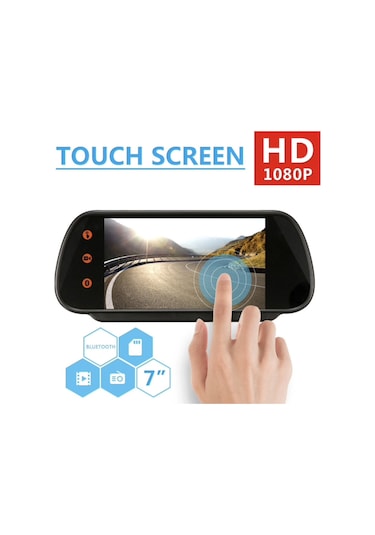 Audıomax 7 İnç Araç Ayna Monitör Bluetooth Mirrorlink Dikiz Aynas