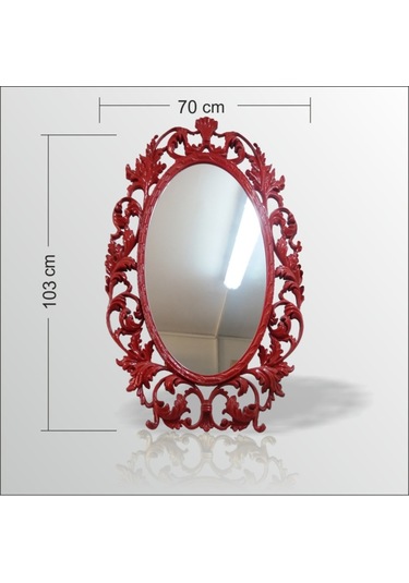 103Cm İşlemeli Desenli Büyük Kapı Yanı Salon Rustik Boy Aynası